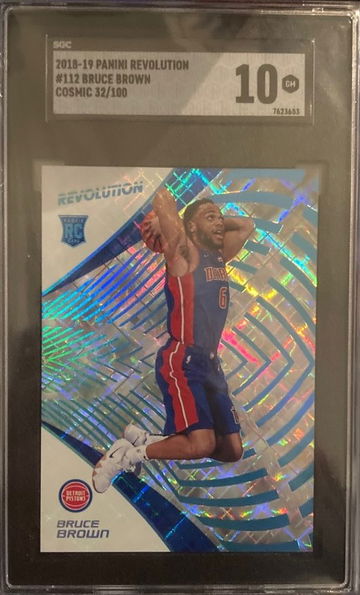 2018-19 Bruce Brown Rookie RC #/100 Cosmic Panini Revolution #112 SGC 10