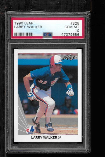 1990 LEAF LARRY WALKER PSA 10