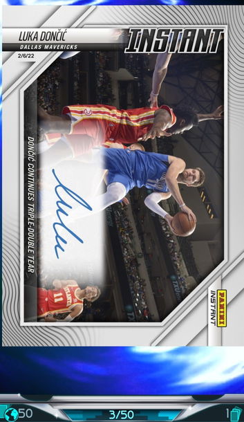 Luka Doncic panini digital NBA dunk app 3/50