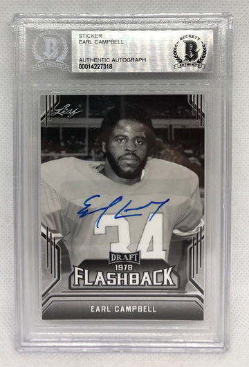 2019 Leaf Draft 1978 Flashback Earl Campbell Authentic Autograph