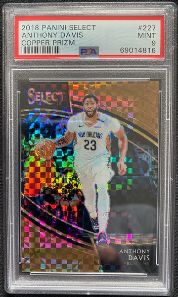 2018 Panini Select Anthony Davis Copper Prizm Courtside SN 38/60 #227 PSA 9! SP! 