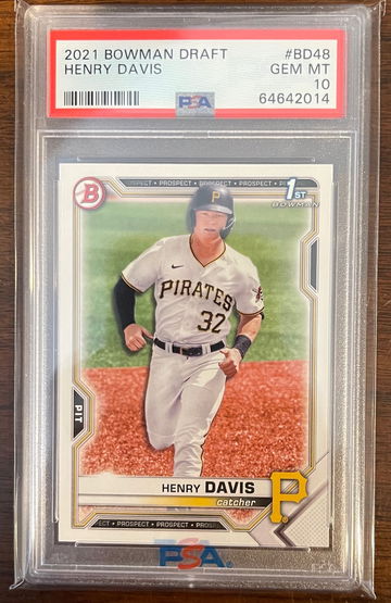 PSA 10 HENRY DAVIS 2021 Bowman Draft Paper Rookie Card RC GEM MINT PSA 10