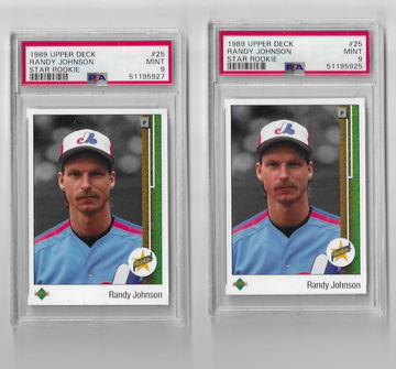 1989 upper deck randy johnson psa 9 lot