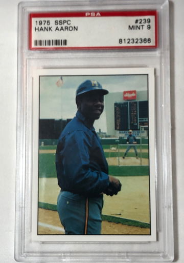 1975 SSPC #239 HANK AARON MINT 9