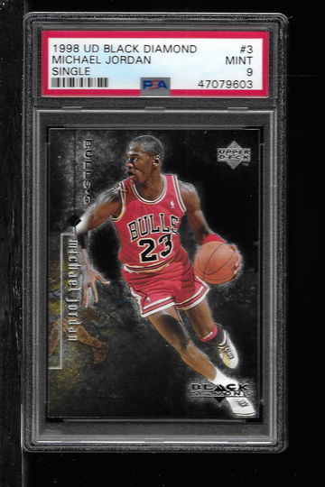 1998 UPPER DECK BLACK DIAMOND MICHAEL JORDAN #3 SINGLE PSA 9