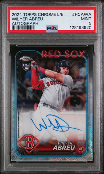 2024 Topps Chrome Logofractor Edition MLB Refractor Chrome Autographs Autograph Wilyer Abreu #RCAWA PSA 9