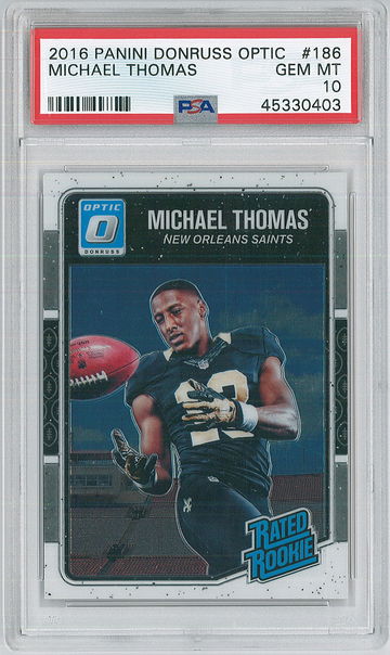 2016 Panini Donruss Optic Michael Thomas #186 Rookie Card PSA 10