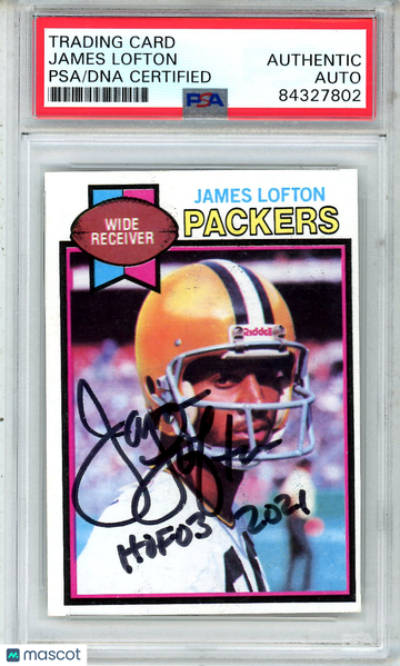 1979 Topps James Lofton #310 HOF Rookie PSA Authentic Auto Authentic