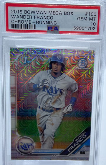 2019 Bowman Mega Box Wander Franco Chrome Running PSA 10 GEM MINT