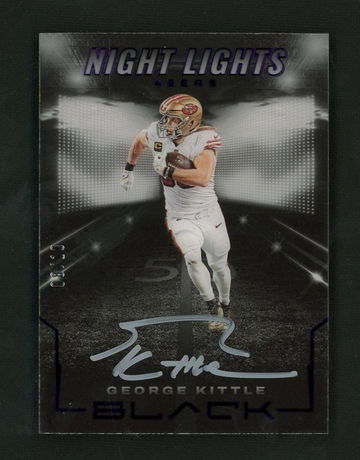 2023 Panini Black #NLS-GK George Kittle Night Lights /10 Auto