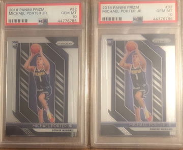 2x - Michael Porter Jr. 2018 Prizm RC PSA 10