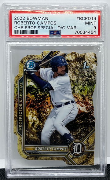 2022 Bowman Roberto Campos Chrome Prospector's Special Die Cut /49 #BCPD14 PSA 9