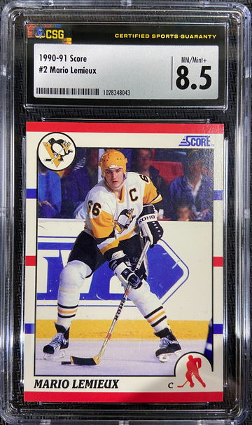 1990-91 Score Mario Lemieux CSG 8.5 HOFer