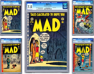 MAD #1-2-3-4 CGC VF/NM *SPECTACULAR 1ST EDS OF GROUNDBREAKING EC SERIES* 1952-53