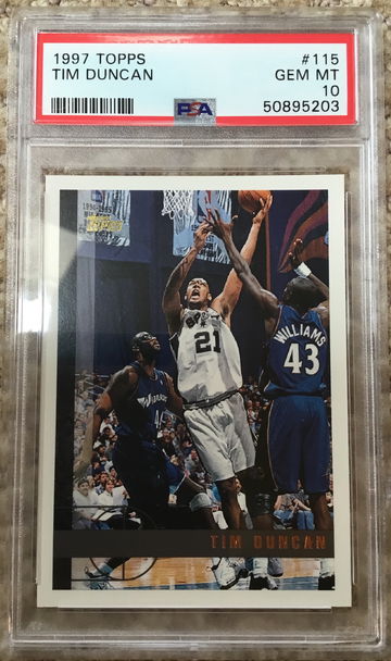 1997 Topps Tim Duncan PSA 10