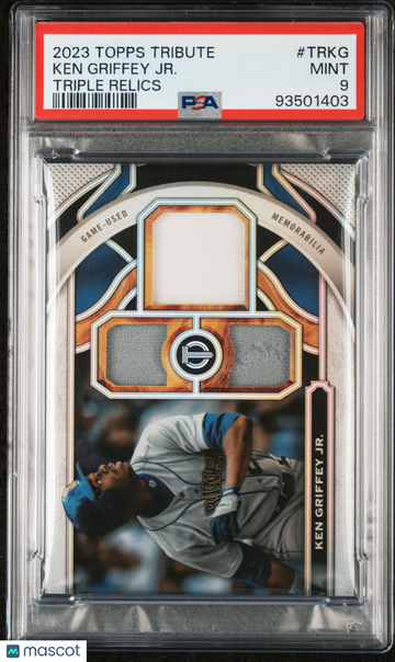2023 Topps Tribute Tribute Triple Relics Ken Griffey JR. #TRKG PSA 9
