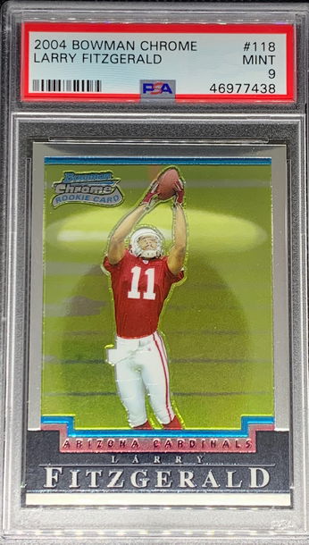 2004 Bowman Chrome Larry Fitzgerald Rookie #118 PSA 9 MINT POP 103