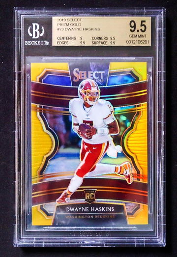 2019 Panini Select - Dwayne Haskins - Rookie Concourse Level Gold Prizm /10 BGS 9.5 Gem Mint