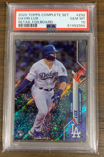GAVIN LUX 2020 Topps Complete Set RC #292 Retail Foilboard /264 PSA 10 GEM MINT - Pop 2!