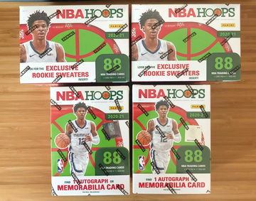 2020-21 Panini Hoops Basketball Winter Blaster Box lot of 4
