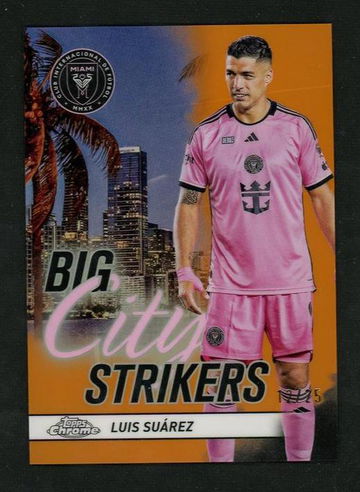 2023 Topps Chrome CS-19 Luis Suárez Big City Strikers Inter Miami CF