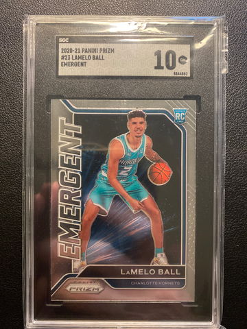 2020-21 Prizm Emergent LaMelo Ball RC SGC 10