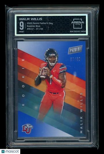 2022 Panini Father's Day Rookies Blue Malik Willis #RC17 /50 Arena Club 9