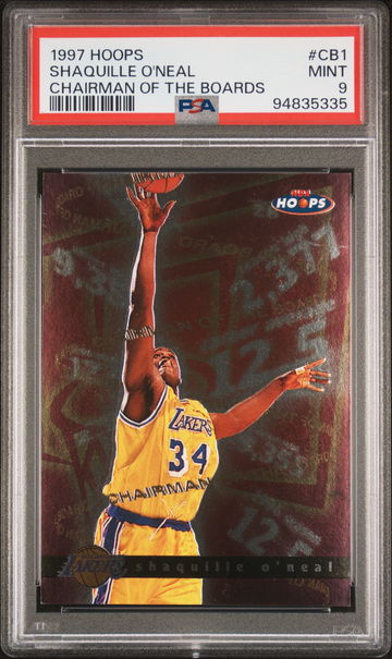 1997 SHAQUILLE O'NEAL HOOPS CHAIRMAN OF THE BOARDS #CB1 PSA 9 BK.A1.12