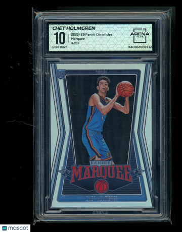 2023 2022-23 Panini Chronicles Marquee Chet Holmgren #269 RC Arena Club 10