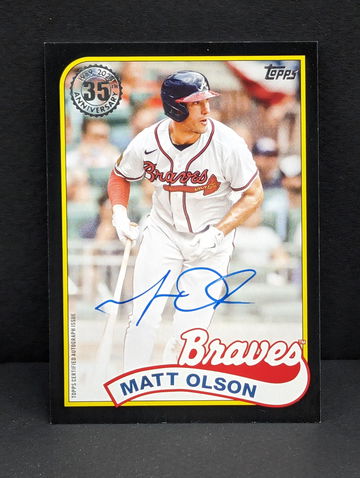 2024 Topps 1989 Topps Autos Black /299 Parallel #89BA-MO Matt Olson Braves /199