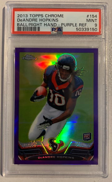 2013 Topps Chrome #154 RC DeAndre Hopkins Purple Refractor xx/499 PSA 9 Mint