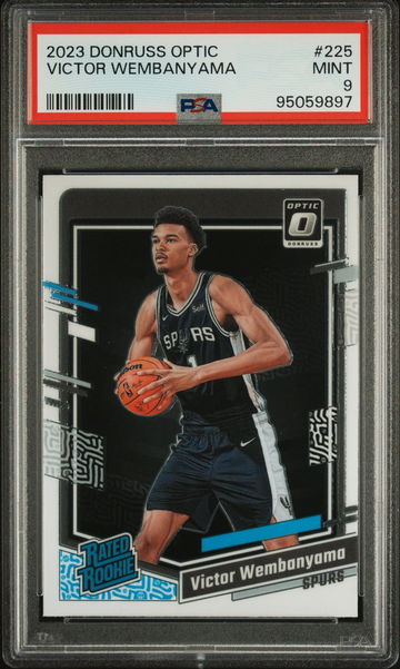 2023 DONRUSS VICTOR WEMBANYAMA PANINI OPTIC #225 PSA 9