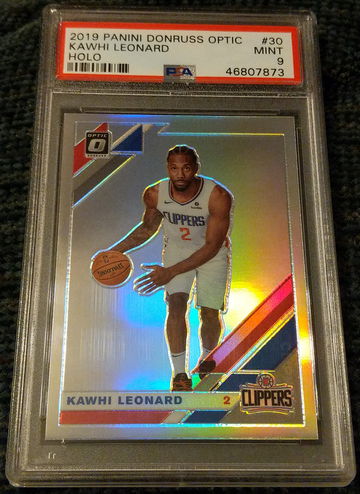 Kawhi Leonard 2019 optic holo PSA 9