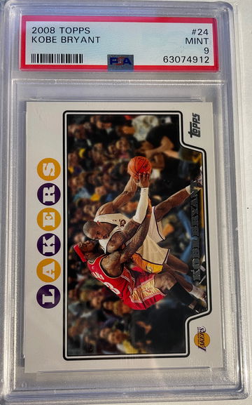 2008 TOPPS KOBE BRYANT LEBRON JAMES #24 PSA 9