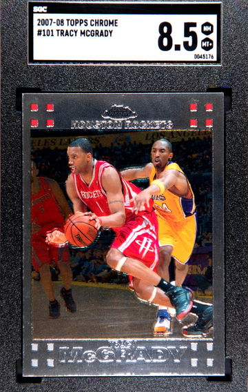 Tracy McGrady w/ Kobe Bryant 2007 Topps Chrome #101 SGC 8.5