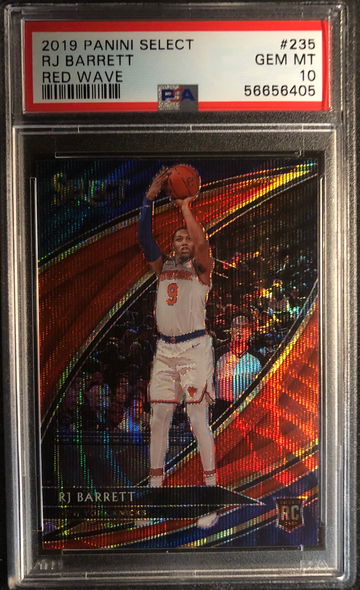 2019 Panini Select RJ BARRETT Red Wave PSA 10 Gem Mint #235