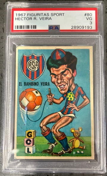 1967 Figuritas Sport Hector R. Veira PSA 3