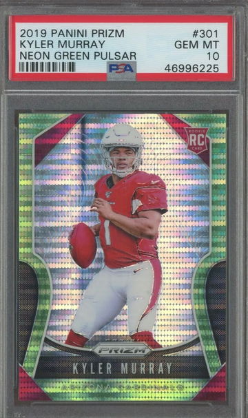 2019 Panini Prizm Kyler Murray Neon Green Pulsar PSA10 GEM