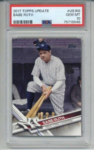 2017 TOPPS UPDATE #US166 BABE RUTH CARD NEW YORK YANKEES PSA 10 LOW POP RARE