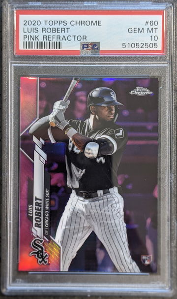 Luis Robert 2020 Topps Chrome Pink Refractor PSA 10