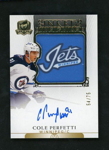 2021 Upper Deck The Cup #II-CP Cole Perfetti Inked Insignias /75 Patch Auto
