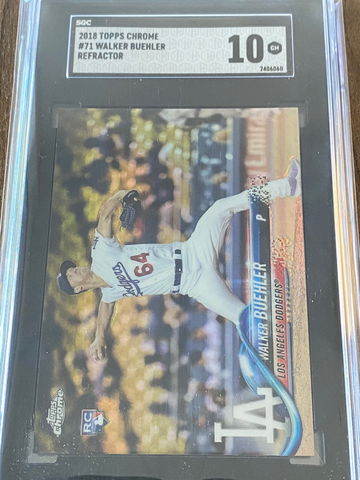2019 Topps Chrome Walker Buehler Refractor SGC 10
