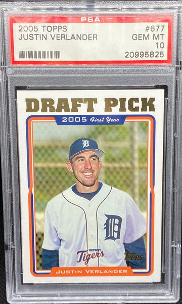 2005 TOPPS JUSTIN VERLANDER ROOKIE PSA 10 GEM MINT