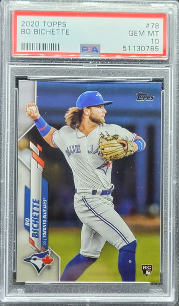 2020 Topps #78 Bo Bichette Rookie RC PSA 10 Toronto Blue Jays