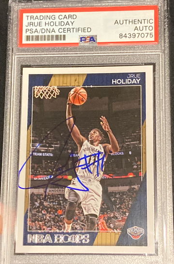 2016-17 NBA Hoops Jrue Holiday authentic auto