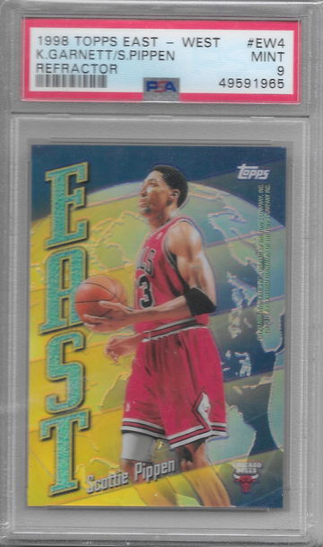 1998 Topps East - West Scottie Pippen / Kevin Garnett #EW4 Refractor PSA 9