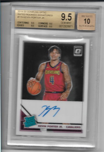 2019 Donruss Optic #179 Kevin Porter Jr. Rated Rookie Signatures Auto BGS 9.5 Auto 10