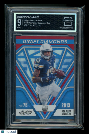 2023 Panini Absolute Draft Diamonds Spectrum Red Keenan Allen #DD-19 /100 Draft Diamonds Arena Club 9