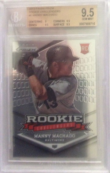 2013 Panini Prizm Rookie Challengers #6 Manny Machado BGS 9.5 GEM MINT