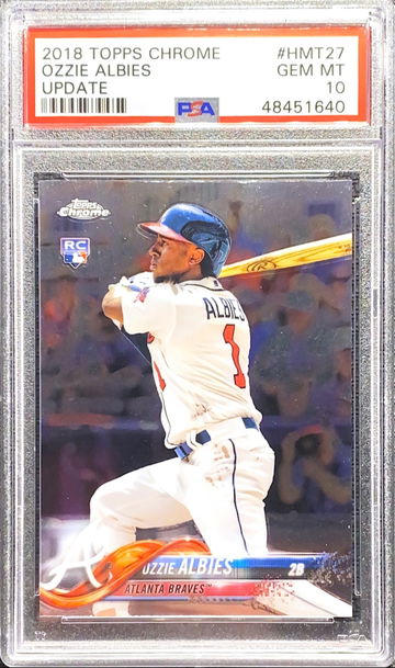 2018 Topps Chrome Update Ozzie Albies PSA 10
